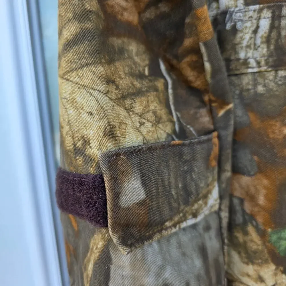 Cabelas Advantage Timber Camo Hunting Coveralls Jumpsuit Size L